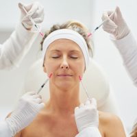 A woman before getting her advanced botox