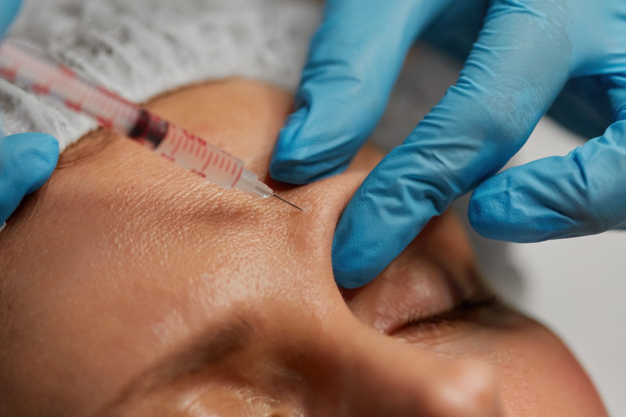 A photo of a woman getting expert dermal filler at Dr. Laurel Bailey Laser & Aesthetics in Mechanicsburg, PA